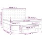 vidaXL Boxspringbett mit Matratze Hellgrau 160x200 cm Stoff