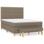 vidaXL Boxspringbett mit Matratze Taupe 140x190 cm Stoff vidaXL Boxspringbett mit Matratze Taupe 140x190 cm Stoff