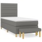 vidaXL Boxspringbett mit Matratze Dunkelgrau 90x200 cm Stoff vidaXL Boxspringbett mit Matratze Dunkelgrau 90x200 cm Stoff