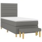 vidaXL Boxspringbett mit Matratze Dunkelgrau 90x200 cm Stoff vidaXL Boxspringbett mit Matratze Dunkelgrau 90x200 cm Stoff