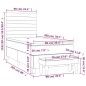 vidaXL Boxspringbett mit Matratze Dunkelgrau 90x200 cm Stoff vidaXL Boxspringbett mit Matratze Dunkelgrau 90x200 cm Stoff
