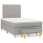 vidaXL Boxspringbett mit Matratze Hellgrau 120x200 cm Stoff vidaXL Boxspringbett mit Matratze Hellgrau 120x200 cm Stoff