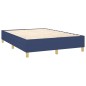 vidaXL Boxspringbett mit Matratze Blau 140x190 cm Stoff vidaXL Boxspringbett mit Matratze Blau 140x190 cm Stoff