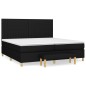 vidaXL Boxspringbett mit Matratze Schwarz 200x200 cm Stoff vidaXL Boxspringbett mit Matratze Schwarz 200x200 cm Stoff