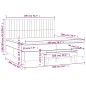 vidaXL Boxspringbett mit Matratze Schwarz 200x200 cm Stoff vidaXL Boxspringbett mit Matratze Schwarz 200x200 cm Stoff