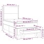 vidaXL Boxspringbett mit Matratze Weiß 90x200 cm Kunstleder vidaXL Boxspringbett mit Matratze Weiß 90x200 cm Kunstleder
