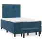 vidaXL Boxspringbett mit Matratze Dunkelblau 120x200 cm Samt vidaXL Boxspringbett mit Matratze Dunkelblau 120x200 cm Samt