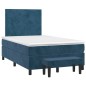 vidaXL Boxspringbett mit Matratze Dunkelblau 120x200 cm Samt vidaXL Boxspringbett mit Matratze Dunkelblau 120x200 cm Samt