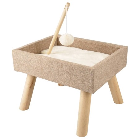 FLAMINGO Katzenbett mit Spielzeug Scandi Beige 43,5x40x54,5 cm 560553