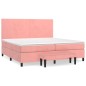 vidaXL Boxspringbett mit Matratze Rosa 200x200 cm Samt vidaXL Boxspringbett mit Matratze Rosa 200x200 cm Samt