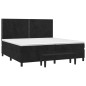vidaXL Boxspringbett mit Matratze Schwarz 200x200 cm Samt vidaXL Boxspringbett mit Matratze Schwarz 200x200 cm Samt