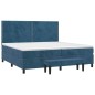 vidaXL Boxspringbett mit Matratze Dunkelblau 200x200 cm Samt vidaXL Boxspringbett mit Matratze Dunkelblau 200x200 cm Samt