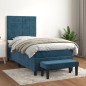 vidaXL Boxspringbett mit Matratze Dunkelblau 80x200 cm Samt vidaXL Boxspringbett mit Matratze Dunkelblau 80x200 cm Samt