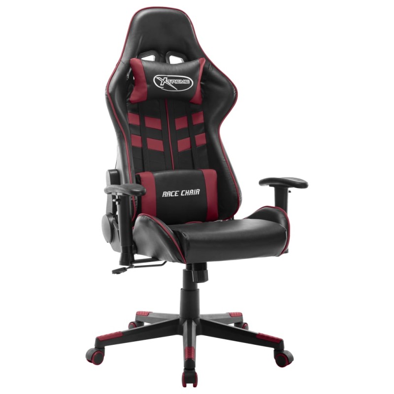 Gaming-Stuhl Schwarz und Weinrot Kunstleder Gaming-Stuhl Schwarz und Weinrot Kunstleder