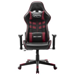 Gaming-Stuhl Schwarz und Weinrot Kunstleder