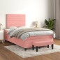 vidaXL Boxspringbett mit Matratze Rosa 120x200 cm Samt vidaXL Boxspringbett mit Matratze Rosa 120x200 cm Samt