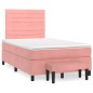 vidaXL Boxspringbett mit Matratze Rosa 120x200 cm Samt vidaXL Boxspringbett mit Matratze Rosa 120x200 cm Samt