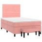 vidaXL Boxspringbett mit Matratze Rosa 120x200 cm Samt vidaXL Boxspringbett mit Matratze Rosa 120x200 cm Samt