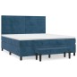 vidaXL Boxspringbett mit Matratze Dunkelblau 180x200 cm Samt vidaXL Boxspringbett mit Matratze Dunkelblau 180x200 cm Samt