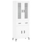 Highboard Weiß 69,5x34x180 cm Holzwerkstoff Highboard Weiß 69,5x34x180 cm Holzwerkstoff