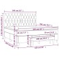 vidaXL Boxspringbett mit Matratze Hellgrau 160x200 cm Samt vidaXL Boxspringbett mit Matratze Hellgrau 160x200 cm Samt