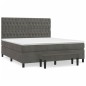 vidaXL Boxspringbett mit Matratze Dunkelgrau 180x200 cm Samt vidaXL Boxspringbett mit Matratze Dunkelgrau 180x200 cm Samt