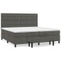 vidaXL Boxspringbett mit Matratze Dunkelgrau 200x200 cm Samt vidaXL Boxspringbett mit Matratze Dunkelgrau 200x200 cm Samt
