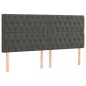vidaXL Boxspringbett mit Matratze Dunkelgrau 200x200 cm Samt vidaXL Boxspringbett mit Matratze Dunkelgrau 200x200 cm Samt