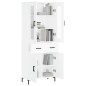 Highboard Weiß 69,5x34x180 cm Holzwerkstoff Highboard Weiß 69,5x34x180 cm Holzwerkstoff