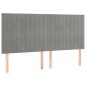 vidaXL Boxspringbett mit Matratze Hellgrau 180x200 cm Samt vidaXL Boxspringbett mit Matratze Hellgrau 180x200 cm Samt