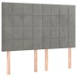 vidaXL Boxspringbett mit Matratze Hellgrau 140x200 cm Samt vidaXL Boxspringbett mit Matratze Hellgrau 140x200 cm Samt