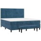 vidaXL Boxspringbett mit Matratze Dunkelblau 160x200 cm Samt vidaXL Boxspringbett mit Matratze Dunkelblau 160x200 cm Samt