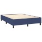 vidaXL Boxspringbett mit Matratze & LED Blau 140x190 cm Stoff vidaXL Boxspringbett mit Matratze & LED Blau 140x190 cm Stoff