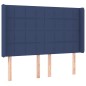 vidaXL Boxspringbett mit Matratze & LED Blau 140x200 cm Stoff vidaXL Boxspringbett mit Matratze & LED Blau 140x200 cm Stoff