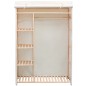 Schrank Stoff und Kiefernholz 110 x 40 x 170 cm Schrank Stoff und Kiefernholz 110 x 40 x 170 cm