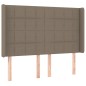 vidaXL Boxspringbett mit Matratze & LED Taupe 140x200 cm Stoff vidaXL Boxspringbett mit Matratze & LED Taupe 140x200 cm Stoff