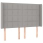 vidaXL Boxspringbett mit Matratze & LED Hellgrau 140x190 cm Stoff vidaXL Boxspringbett mit Matratze & LED Hellgrau 140x190 cm Stoff