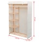 Schrank Stoff und Kiefernholz 110 x 40 x 170 cm Schrank Stoff und Kiefernholz 110 x 40 x 170 cm