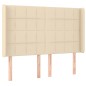vidaXL Boxspringbett mit Matratze & LED Creme 140x190 cm Stoff vidaXL Boxspringbett mit Matratze & LED Creme 140x190 cm Stoff