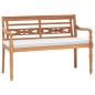 vidaXL Batavia Gartenbank mit Polstern 120 cm Teak vidaXL Batavia Gartenbank mit Polstern 120 cm Teak