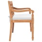 vidaXL Batavia Gartenbank mit Polstern 120 cm Teak vidaXL Batavia Gartenbank mit Polstern 120 cm Teak