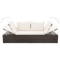 Gartenbett Braun 195×60 cm Poly Rattan Gartenbett Braun 195×60 cm Poly Rattan