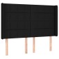 vidaXL Boxspringbett mit Matratze & LED Schwarz 140x190 cm Stoff vidaXL Boxspringbett mit Matratze & LED Schwarz 140x190 cm Stoff