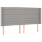 vidaXL Boxspringbett mit Matratze & LED Hellgrau 200x200 cm Stoff vidaXL Boxspringbett mit Matratze & LED Hellgrau 200x200 cm Stoff