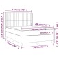 vidaXL Boxspringbett mit Matratze & LED Creme 140x200 cm Stoff vidaXL Boxspringbett mit Matratze & LED Creme 140x200 cm Stoff