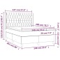 vidaXL Boxspringbett mit Matratze & LED Dunkelgrau 140x200 cm Stoff vidaXL Boxspringbett mit Matratze & LED Dunkelgrau 140x200 cm Stoff