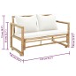 2-Sitzer Gartensofa mit Polstern Bambus 2-Sitzer Gartensofa mit Polstern Bambus