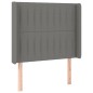 vidaXL Boxspringbett mit Matratze & LED Dunkelgrau 100x200 cm Stoff vidaXL Boxspringbett mit Matratze & LED Dunkelgrau 100x200 cm Stoff