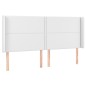 vidaXL Boxspringbett mit Matratze & LED Weiß 180x200 cm Kunstleder vidaXL Boxspringbett mit Matratze & LED Weiß 180x200 cm Kunstleder