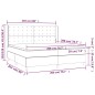 vidaXL Boxspringbett mit Matratze & LED Dunkelgrau 200x200 cm Stoff vidaXL Boxspringbett mit Matratze & LED Dunkelgrau 200x200 cm Stoff
